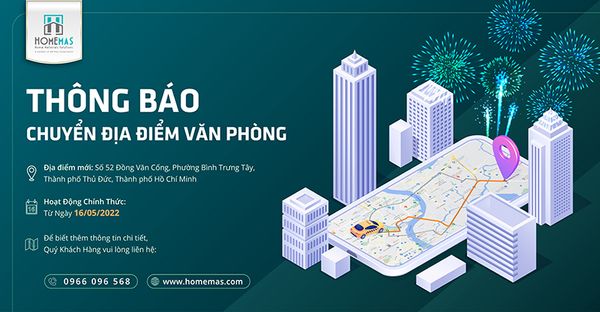 THÔNG BÁO CHUYỂN ĐỊA CHỈ VĂN PHÒNG LÀM VIỆC HOMEMAS