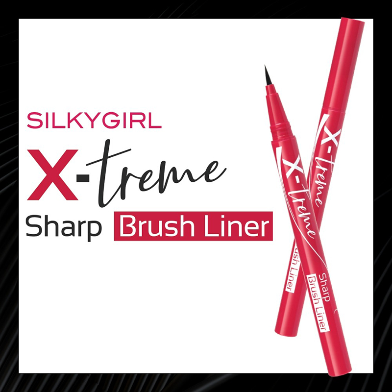 Bút Kẻ Mắt Nước Siêu Mảnh Silkygirl X-Treme Sharp Brush Liner #01 Extreme Black