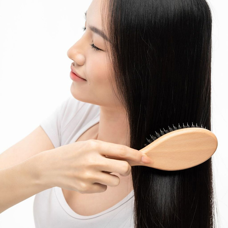 Lược Gỗ Massage Ngăn Tĩnh Điện, Làm Bóng Tóc Vacosi Hairbrush