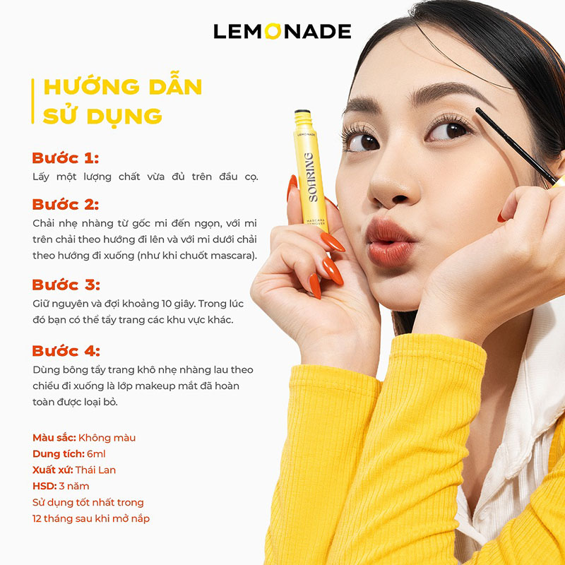 Tẩy Trang Mi Sạch Dịu Lemonade Soaring Mascara Remover 6ml