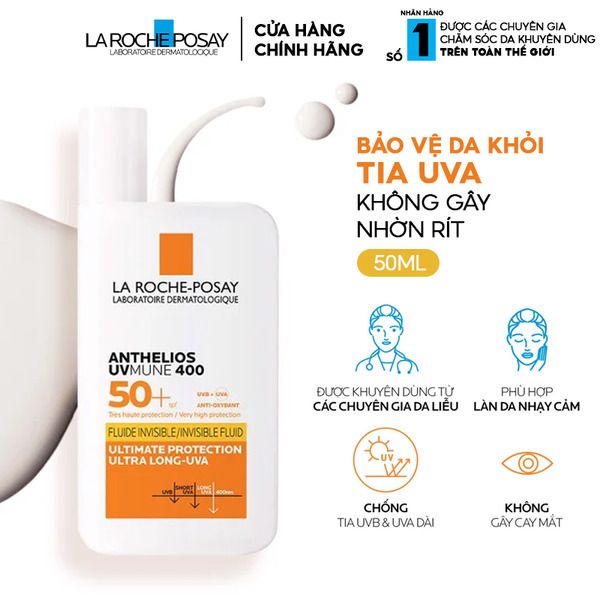 Kem chống nắng La Roche-Posay Anthelios UVMune 400 Invisible Fluid SPF50+