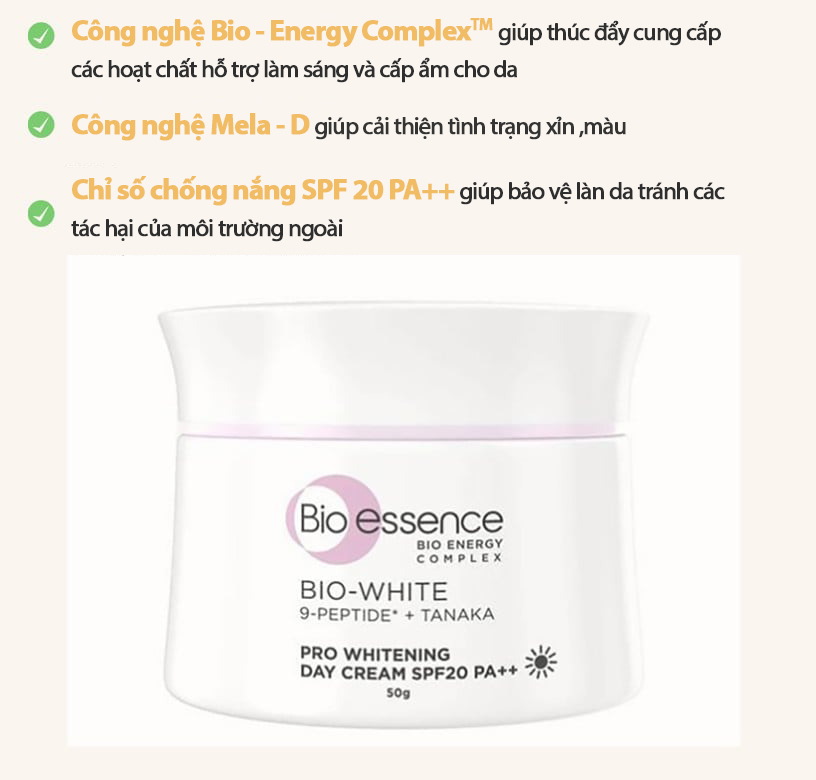 Bio-essence Bio White Pro Whitening Day Cream 50g
