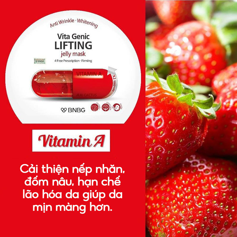 Mặt Nạ Miếng Dưỡng Ẩm, Hỗ Trợ Dưỡng Trắng, Cải Thiện Làn Da Hàn Quốc BNBG (Vitamin A, B C, E)