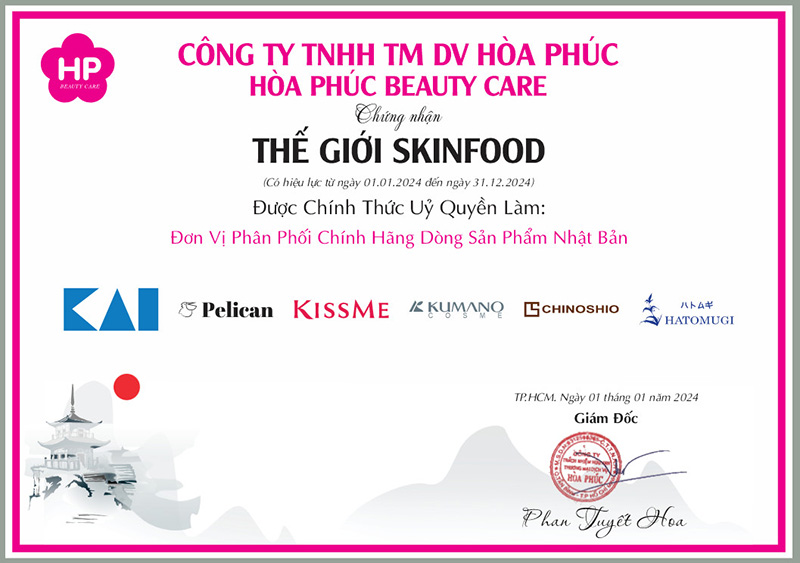 Thế giới Skinfood là đại lý phân phối chính thức thương hiệu Kumano tại Việt Nam