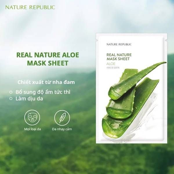 Mặt nạ nha đam dành cho mọi loại da Nature Republic Real Nature Mask Sheet