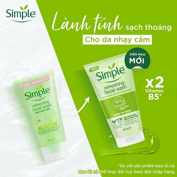 Simple Kind To Skin Refreshing Facial Wash