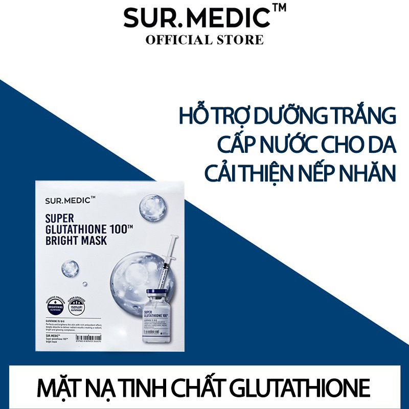 Mặt Nạ Hỗ Trợ Dưỡng Trắng Da Sur.Medic+ Bright Glutathione Mask 30g