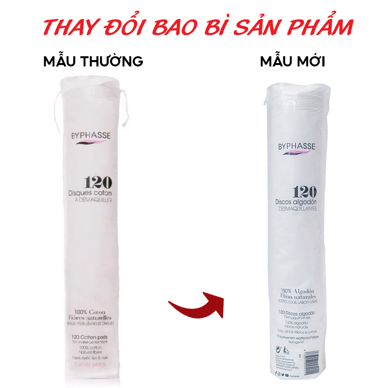 Bông Tẩy Trang Byphasse Cotton Pads - 120 Miếng