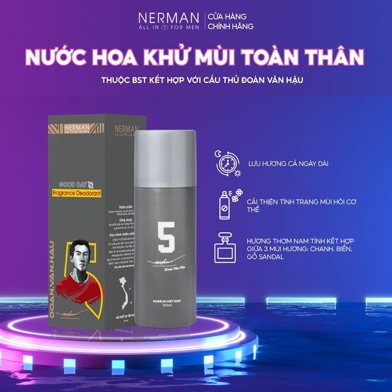 Xịt Thơm Toàn Thân Nerman Fragrance Deodorant Good Day 100ml