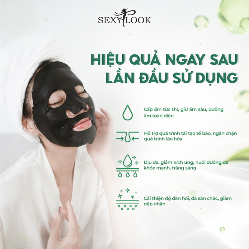 Sexylook Intensive Moisturizing Black Facial Mask (Màu đỏ)