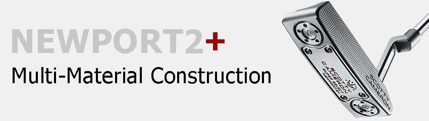 putter Super Select Newport 2 Plus Titleist - cấu trúc đa chất liệu