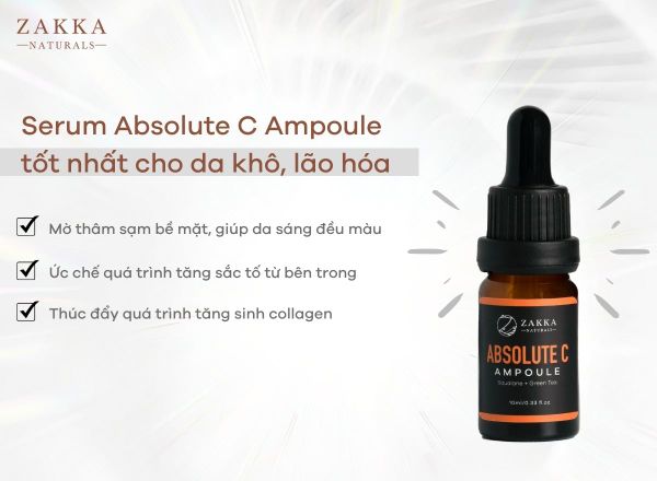 Absolute C Ampoule - Serum Vitamin C tốt nhất cho da khô, lão hóa