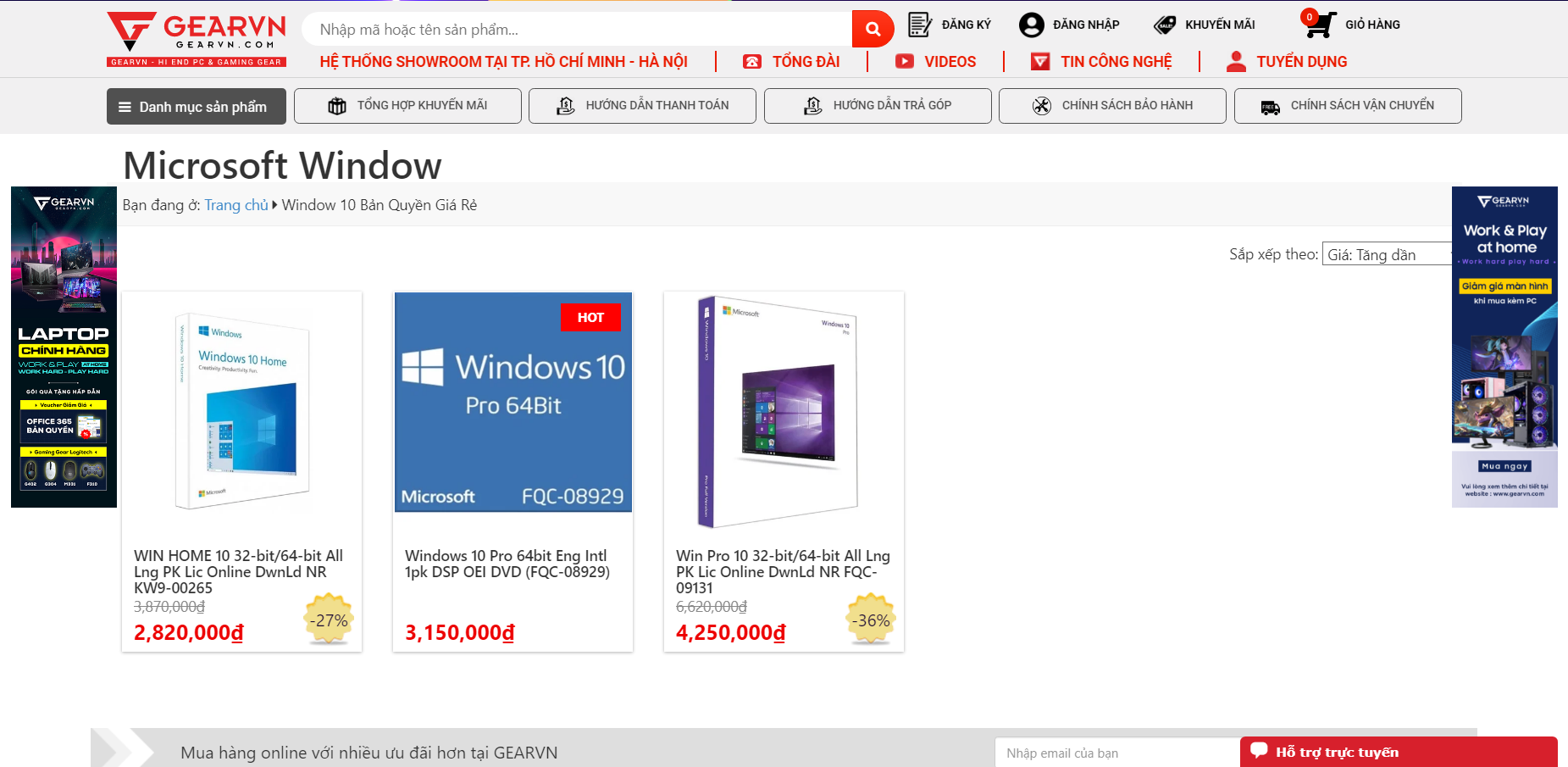 GEARVN.COM - Nơi cung cấp Windows 10 bản quyền giá rẻ, uy tín và đảm bảo nhất