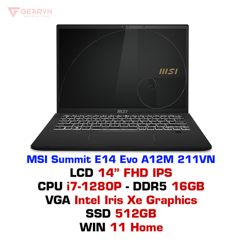 GEARVN Laptop MSI Summit E14 Evo A12M 211VN