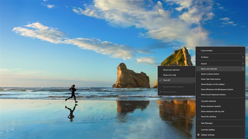 Lỗi thanh Taskbar Win 10