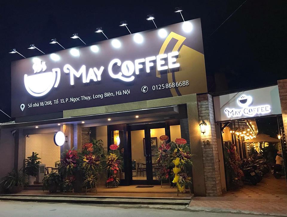 hệ thống loa cho quán cafe lặp đặt cho May Coffee, Ngọc Thụy, Long Biên, Hà Nội.