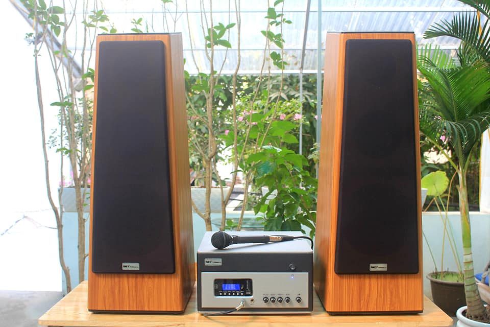 Dàn âm thanh karaoke gia đình sử dụng amly rời V360 chuyên hát karaoke gia đình