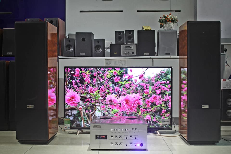 Dàn âm thanh karaoke cao cấp V390 (amly karaoke A1200 + 02 loa cây V390)