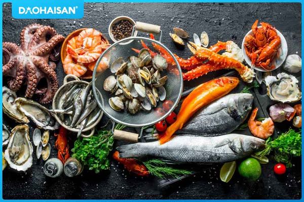 Các thành phẩn dinh dưỡng có trong hải sản giúp tăng cơ