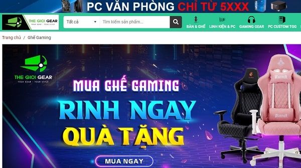 Đến Thế giới Gear để được sở hữu ngay một chiếc ghế gaming chất lượng.