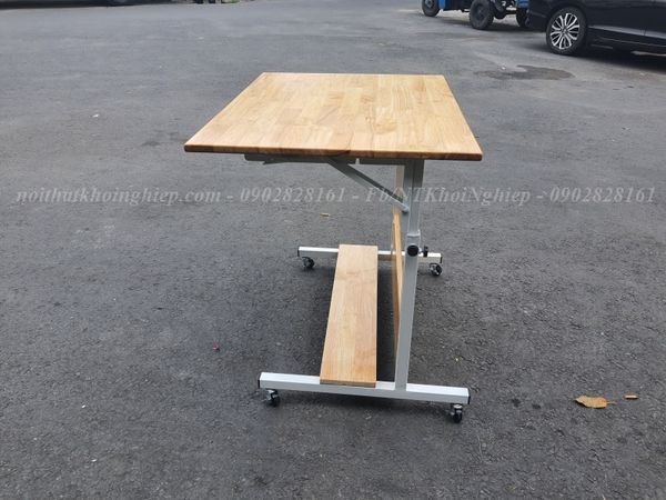 bàn làm việc gấp gọn có bánh xe giá rẻ