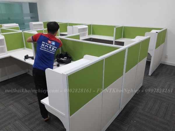 ban lam viec co vach ngan cho KCN