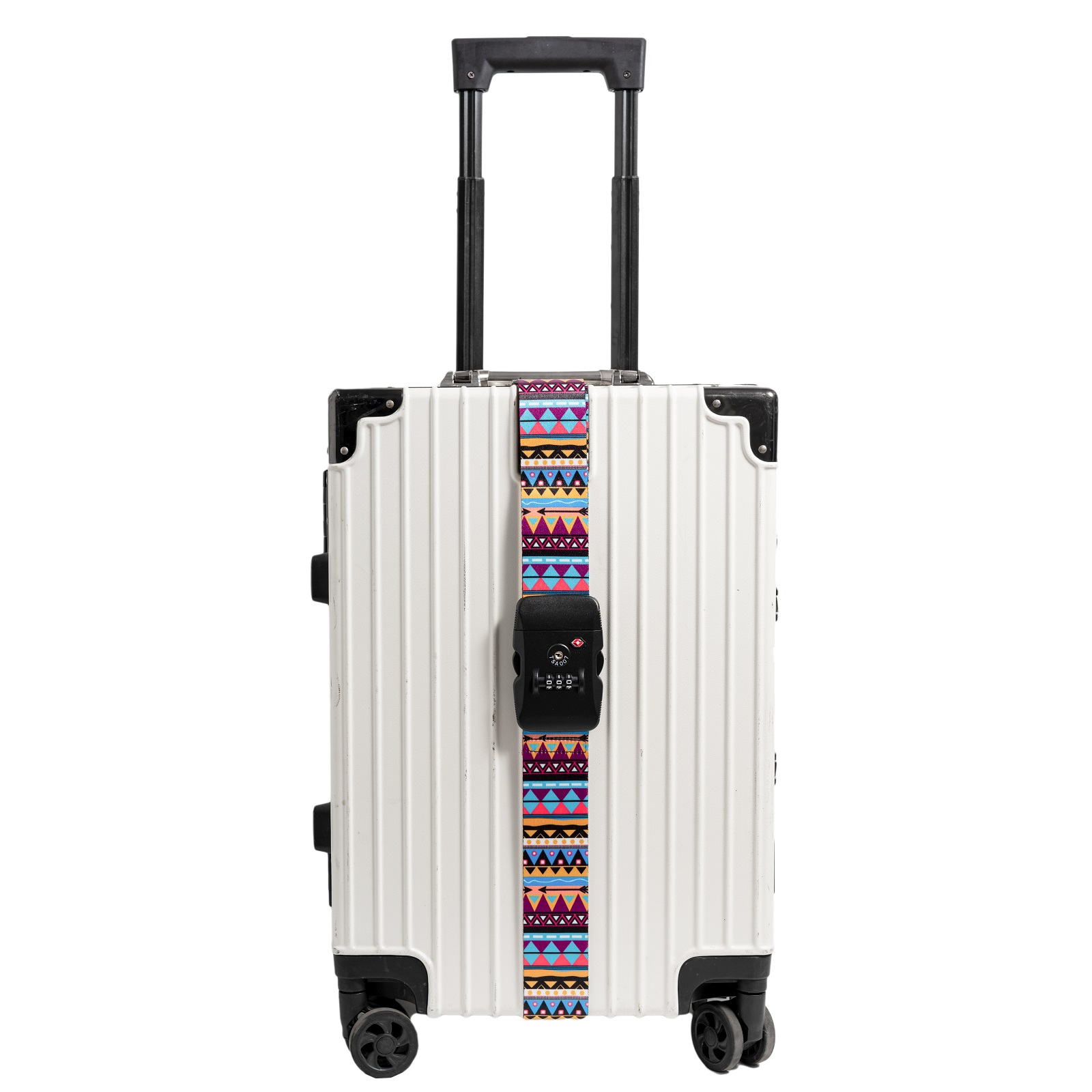 Dây đai vali đơn chính hãng Go&Fly khóa số TSA cao cấp dày 1.5 mm họa tiết thổ cẩm