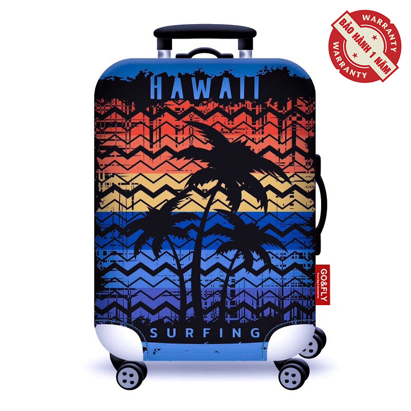 Túi bọc vali co giãn Go&Fly Hawai (Vải dày) Size 20- 24- 28-30