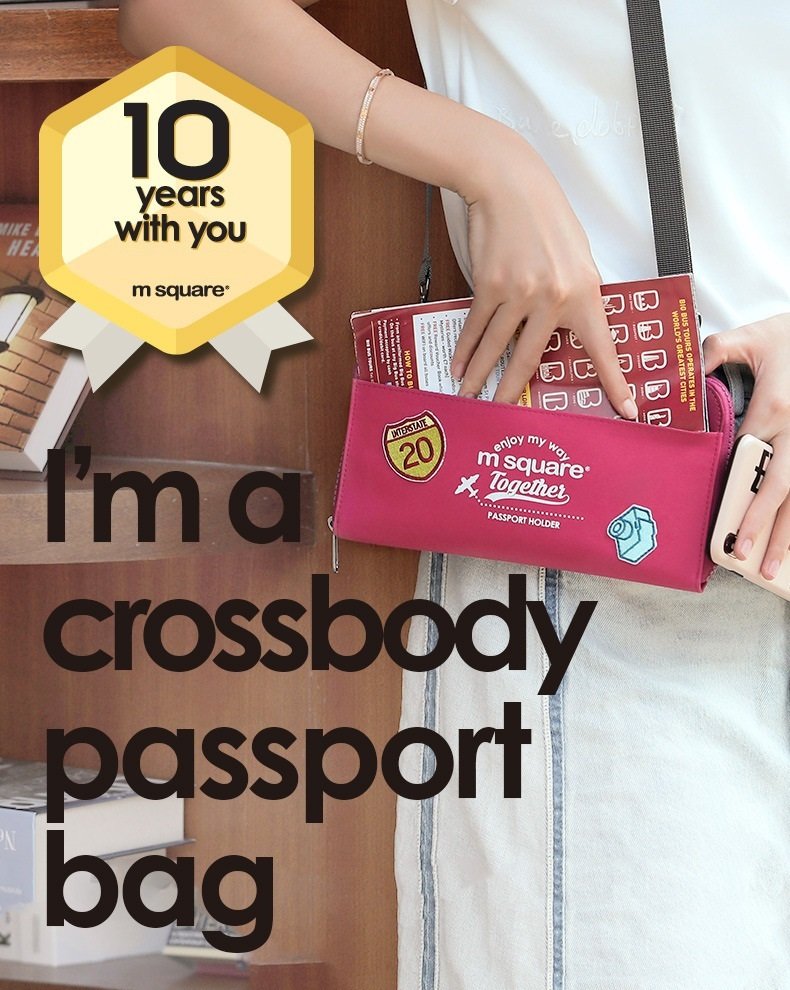 Túi đựng passport có dây đeo Msquare Cross Body