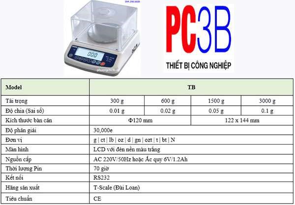 Cân kỹ thuật TB/THB 2 số lẻ Đài Loan