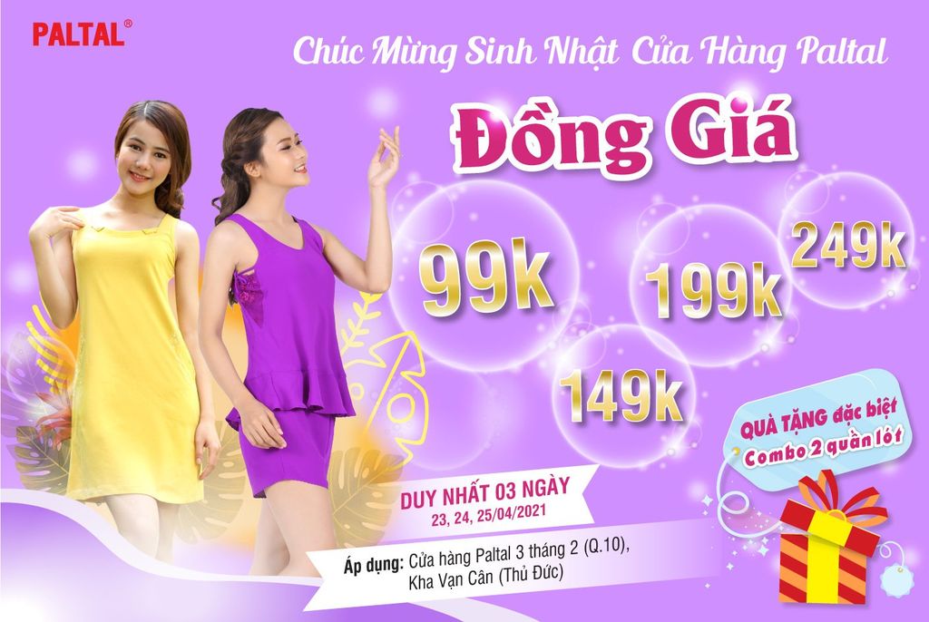 Ưu Đãi Đồng Giá Nhân Dịp Sinh Nhật Cửa Hàng PALTAL 3 Tháng 2 & Kha Vạn Cân
