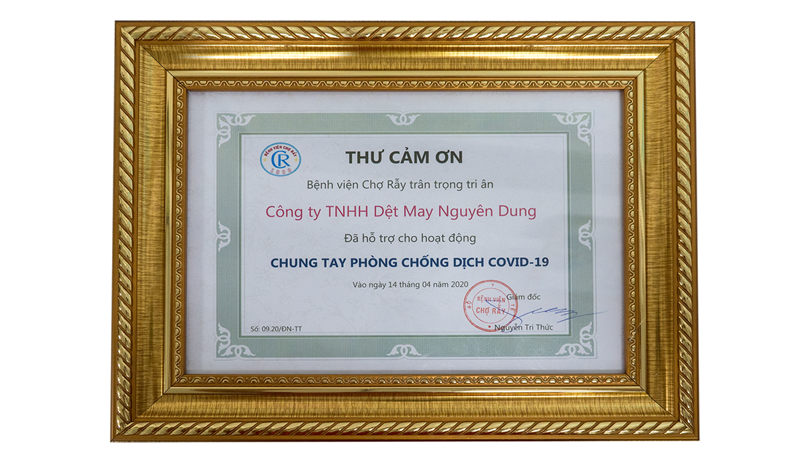 Bệnh Viện Chợ Rẫy Gửi Thư Cảm Ơn PALTAL Vì Đã Hỗ Trợ Trong Hoạt Động Chung Tay Chống Covid-19