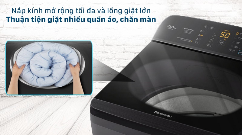 Máy giặt Panasonic 10kg cửa trên NA-F10S10BRV - Phân Phối Chính Hãng
