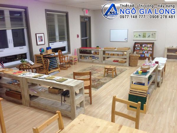 Cải tạo không gian cũ trường mầm non theo phong cách Montessori