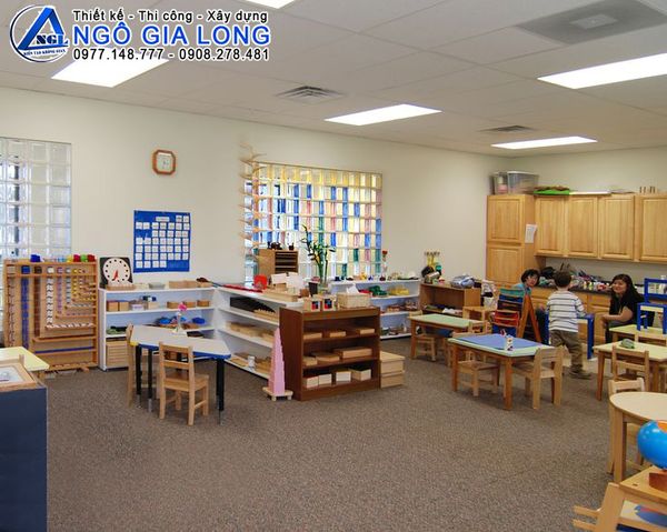 Setup nội thất lớp học mầm non Montessori