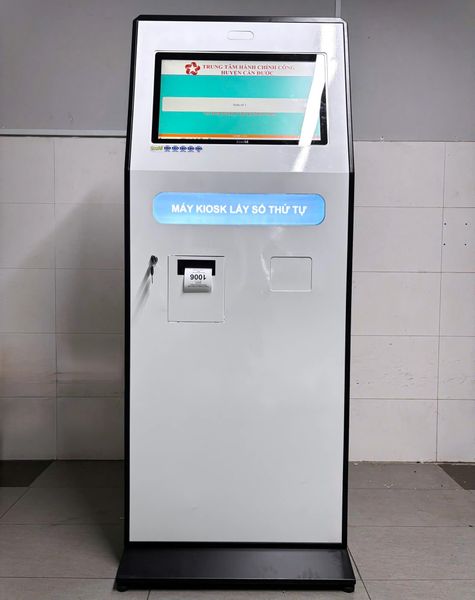 Kiosk lấy số thứ tự cho cơ quan công an
