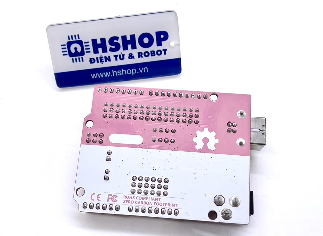 Mạch Uno Pro2M Pink with 2 x DC Motor Driver (Arduino Uno Compatible)