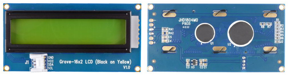 Grove - 16 x 2 LCD (Black on Yellow)