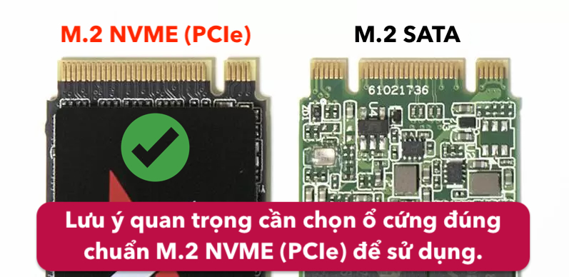 Combo Raspberry Pi 5 RAM 4/8GB sử dụng ổ cứng SSD M.2 PCie NVMe