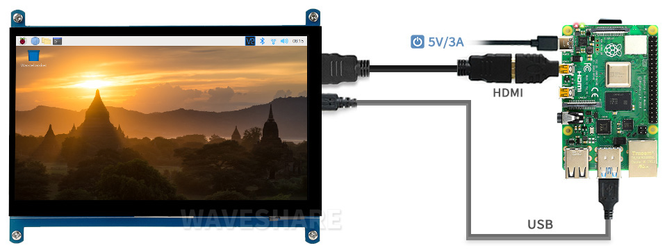 Màn hình Waveshare 7 inch HDMI Capacitive Touch Screen LCD (C)