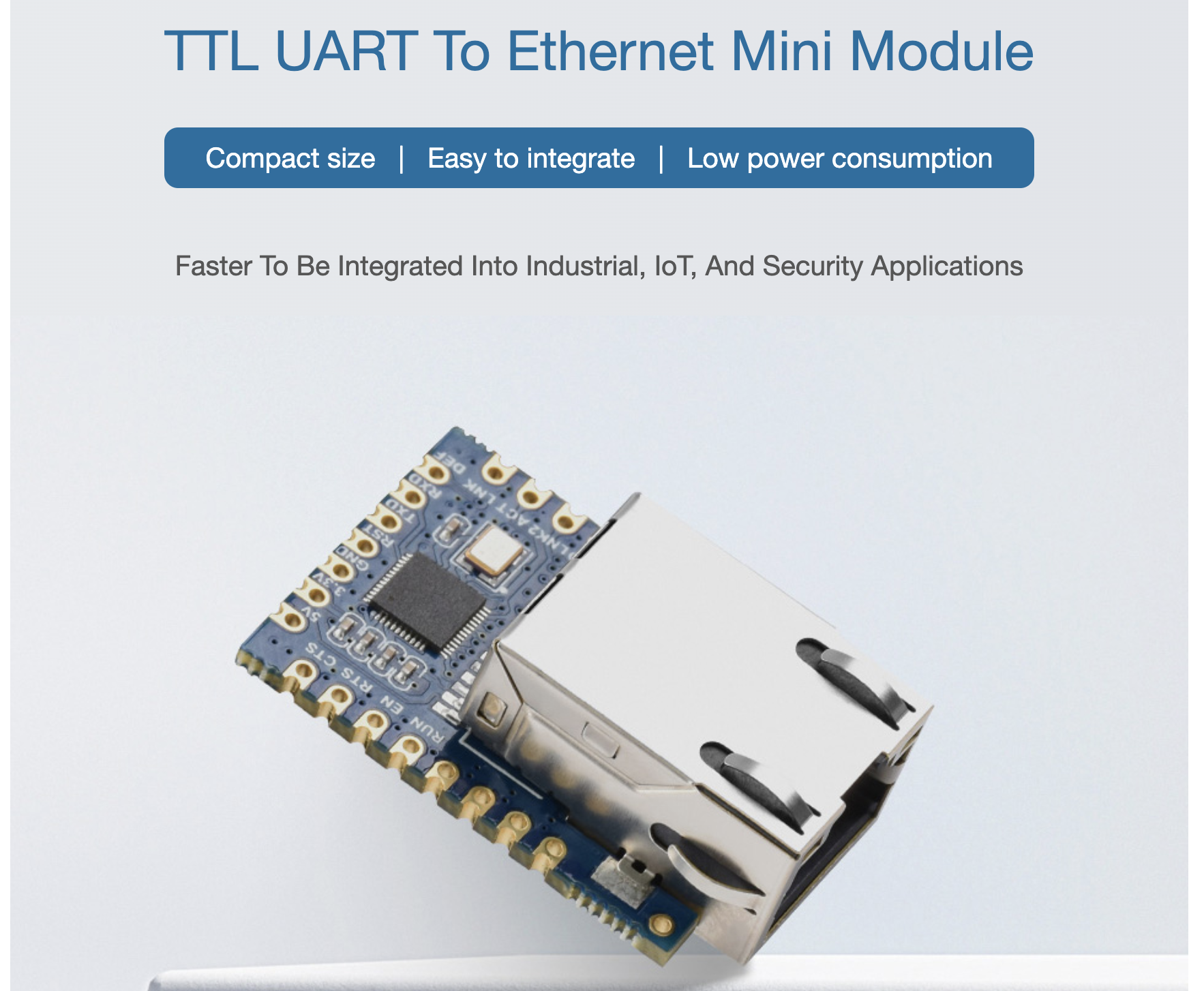 Mạch chuyển Waveshare TTL UART to Ethernet Mini Module, TCP/IP to Serial