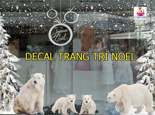 decal trang trí noel dán kiếng tại TPHCM