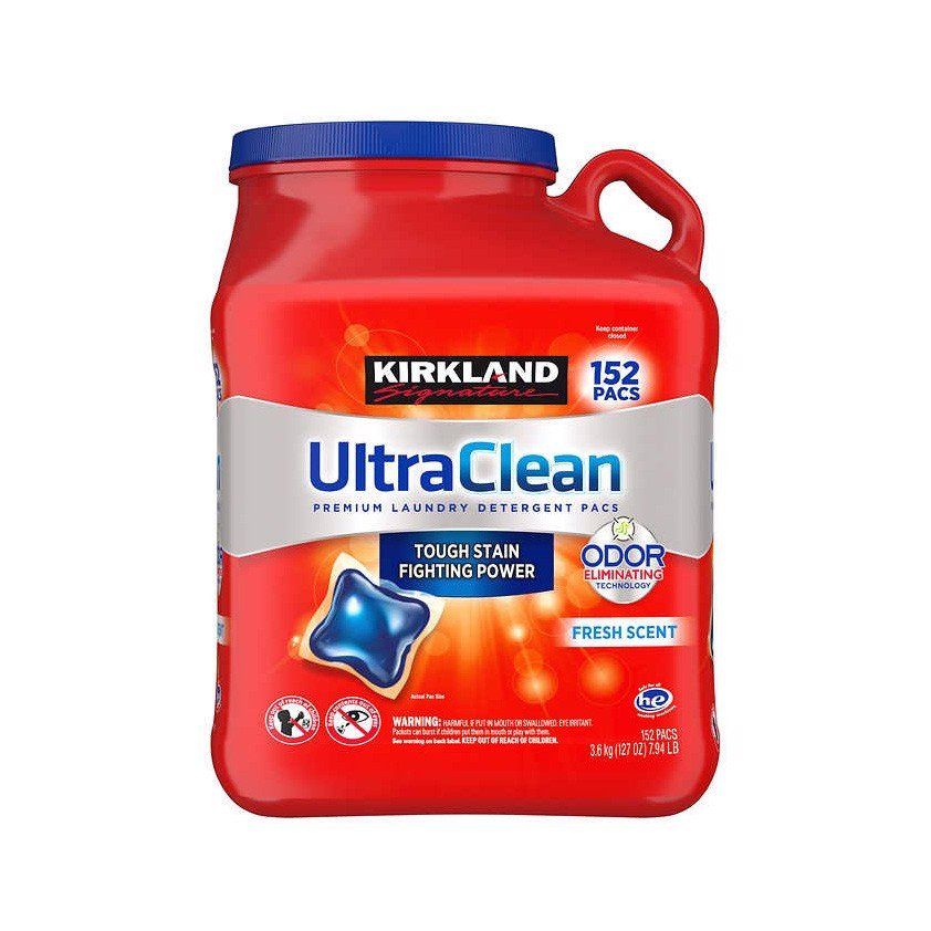 Thông tin về viên giặt Kirkland Signature UltraClean 152 viên của Mỹ