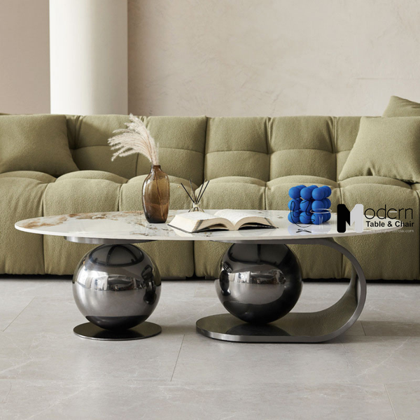 Bàn trà mặt đá oval sang trọng TS0976-13E