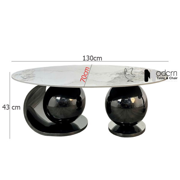 Bàn trà mặt đá oval sang trọng TS0976-13E
