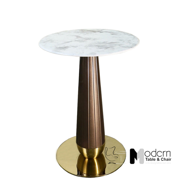 Bàn cafe mặt đá tròn 60cm TE1553-06E