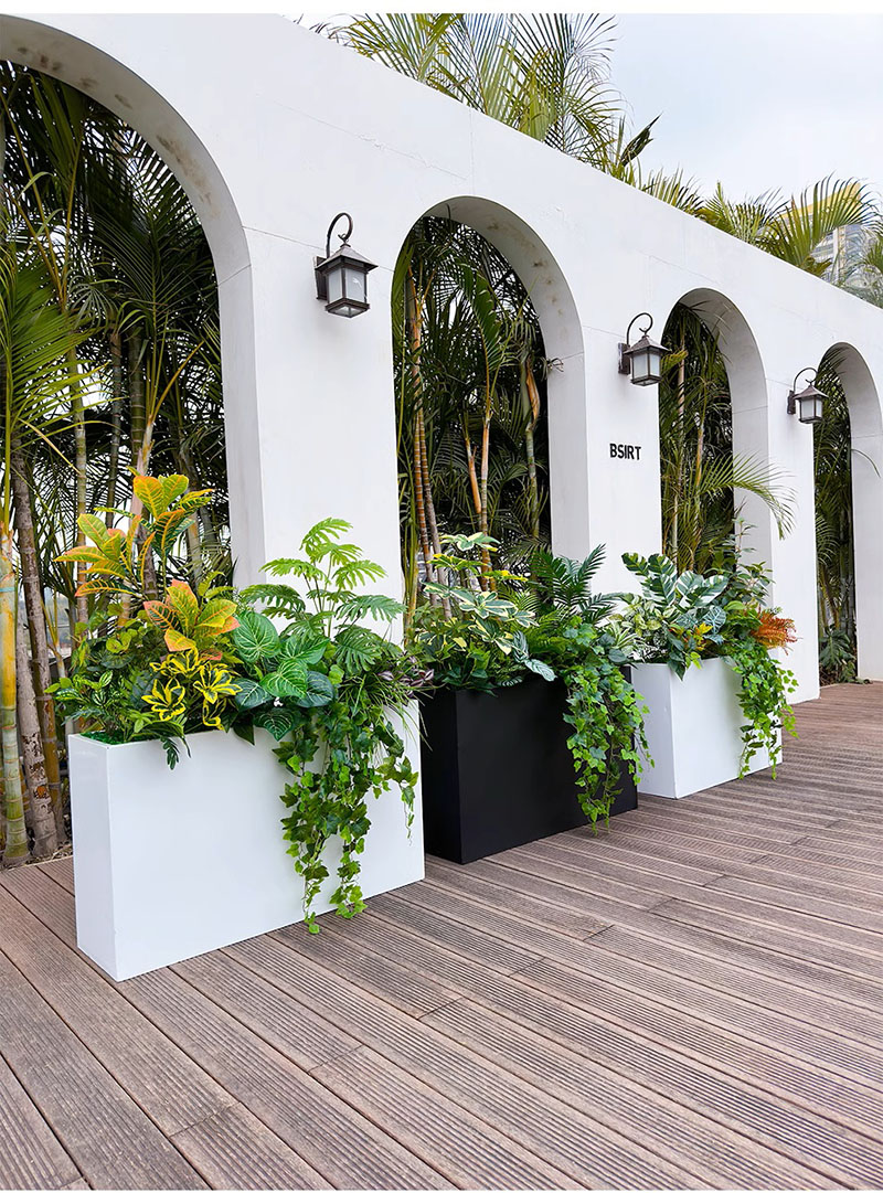 bồn cây giả cao cấp trang trí phòng khách