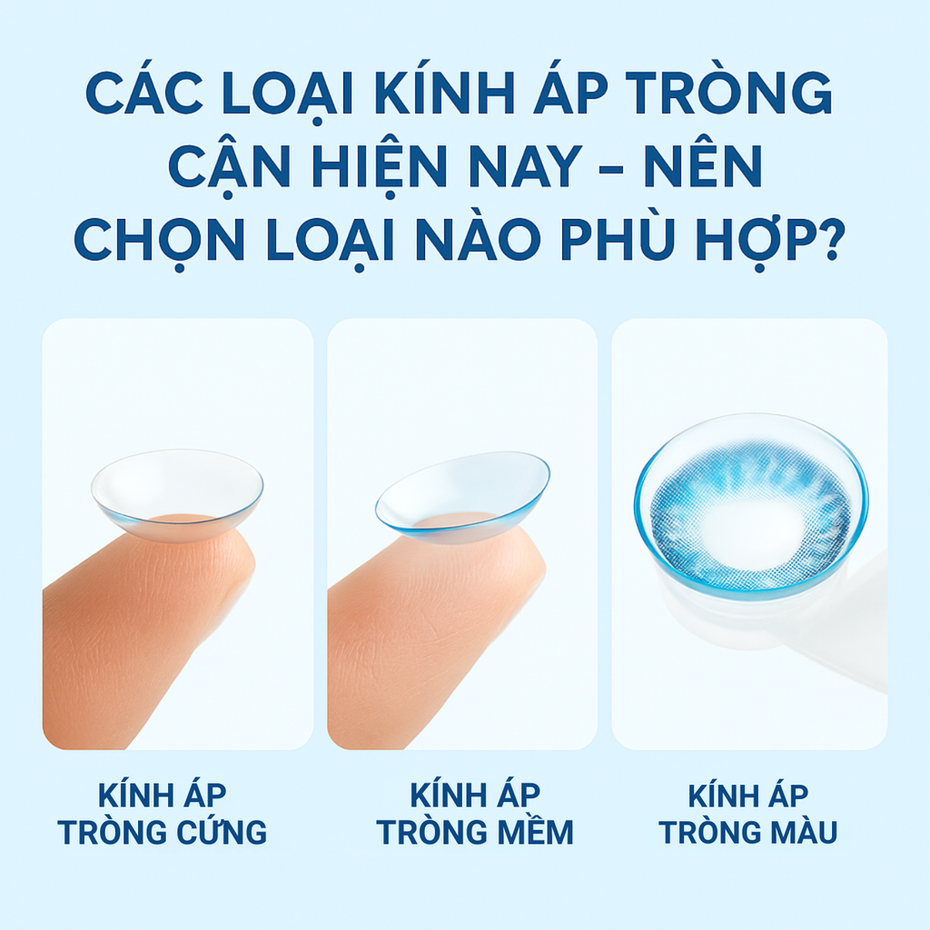 Các Loại Kính Áp Tròng Cận Hiện Nay – Nên Chọn Loại Nào Phù Hợp?