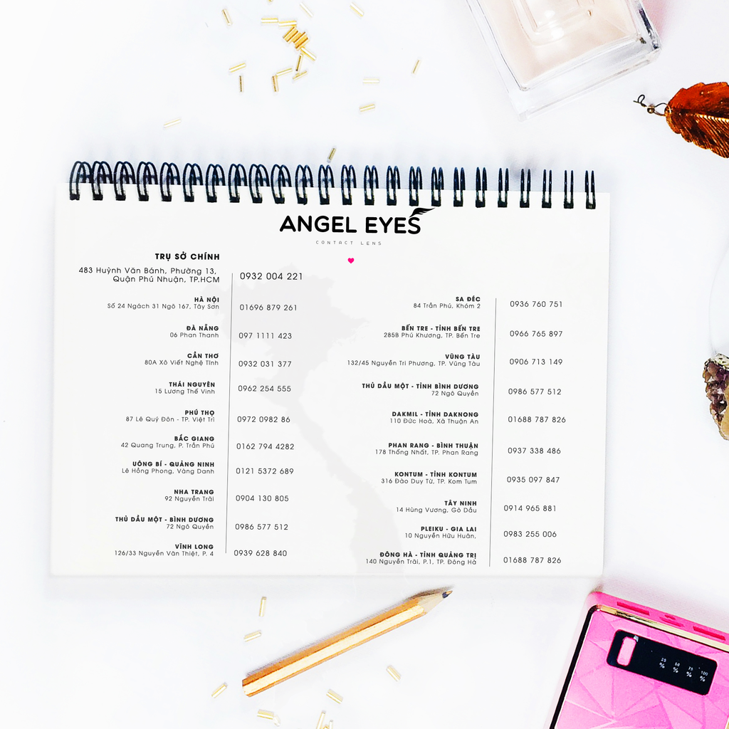 Hệ thống các chi nhánh của Angel Eyes trên cả nước.