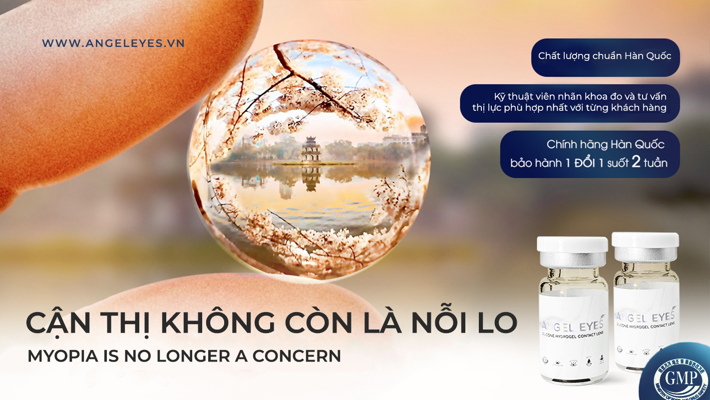 ️ MYOPIA CONTACT LENSES ️ Kính áp tròng ANGEL EYES cho mắt nhạy cảm